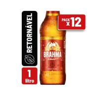 Cerveja Brahma Retornável 1L (Caixa com 12)